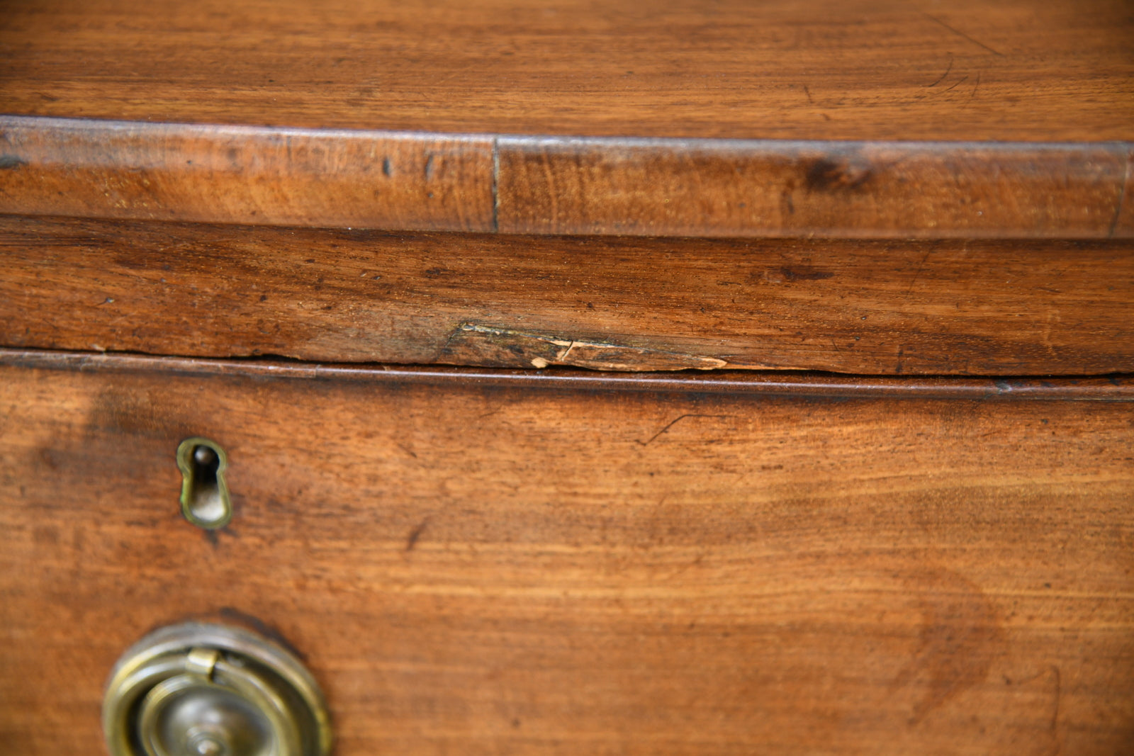 Antique Mahogany Bow Front Chest of Drawers - Kernow Furniture