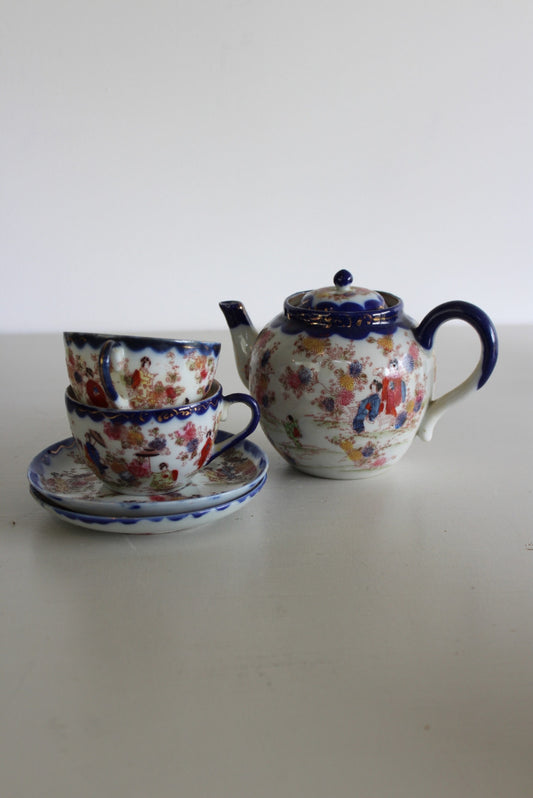 Vintage Oriental Tea Pot Cups - Kernow Furniture