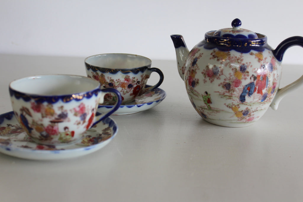 Vintage Oriental Tea Pot Cups - Kernow Furniture