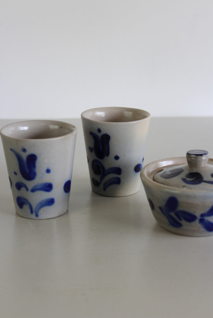Blue Stoneware Pottery - Kernow Furniture