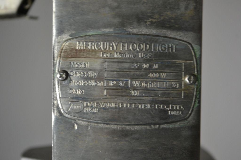 Aluminium Mercury Ships Flood Lamp on Tripod Stand - Kernow Furniture