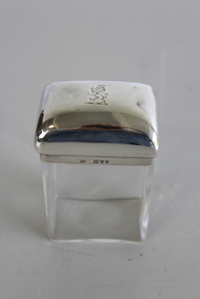 Victorian Glass & Silver Vanity Pot - Kernow Furniture