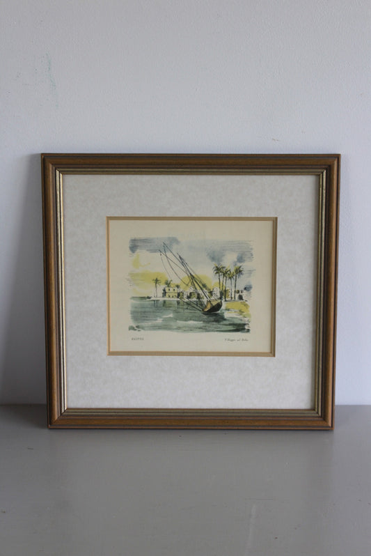 Vintage Tropical Seascape Print - Kernow Furniture