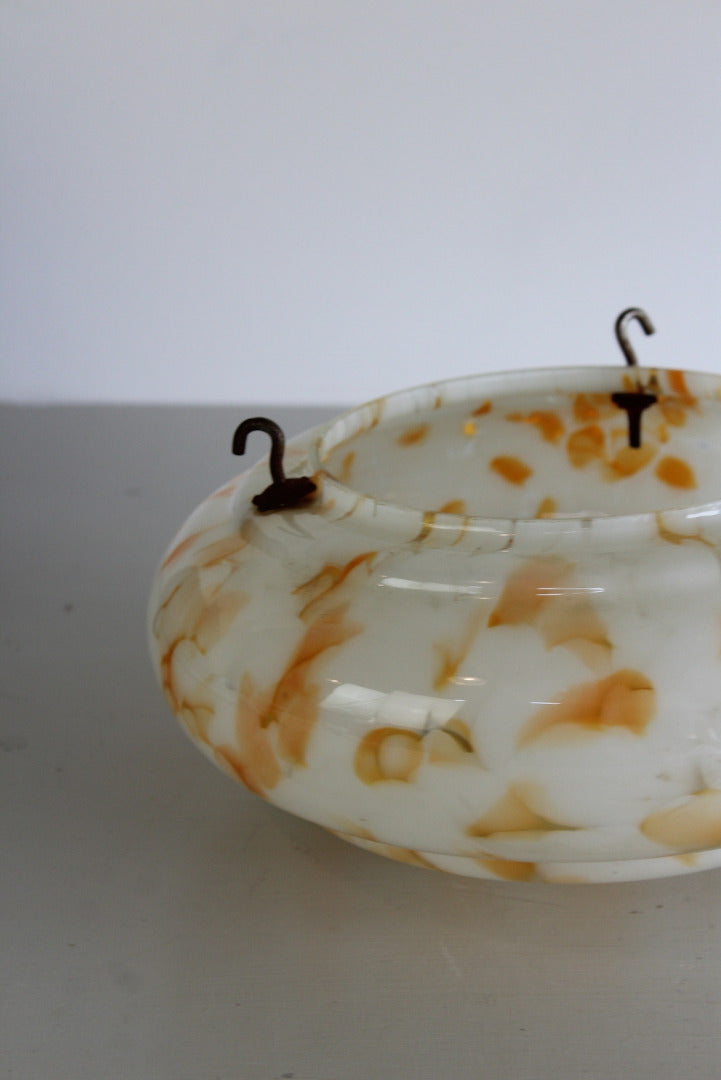 White & Orange Mottled Glass Flycatcher Shade - Kernow Furniture