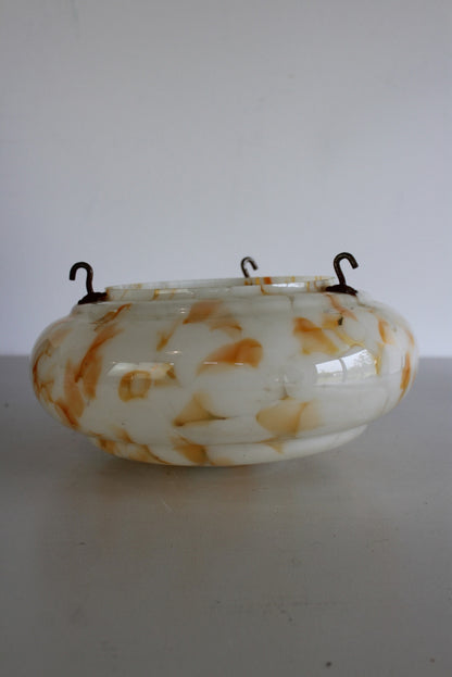 White & Orange Mottled Glass Flycatcher Shade - Kernow Furniture