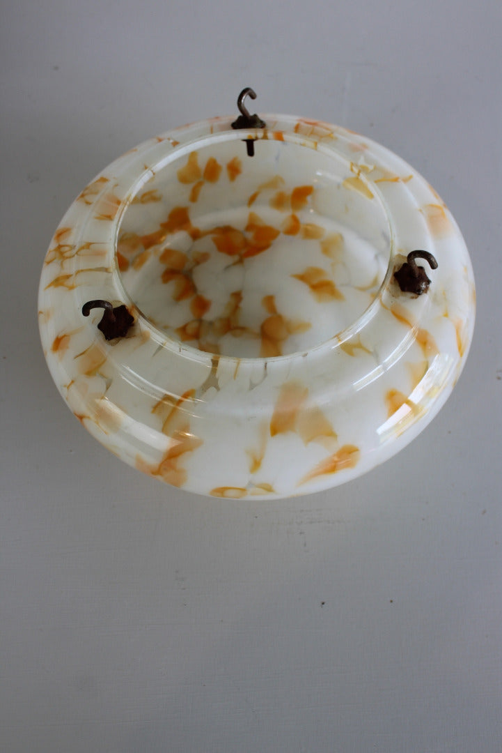 White & Orange Mottled Glass Flycatcher Shade - Kernow Furniture