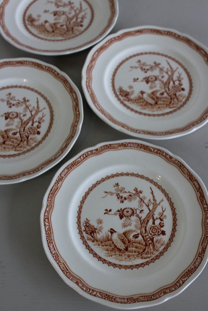 4 Furnivals Quail Bread Plates - Kernow Furniture