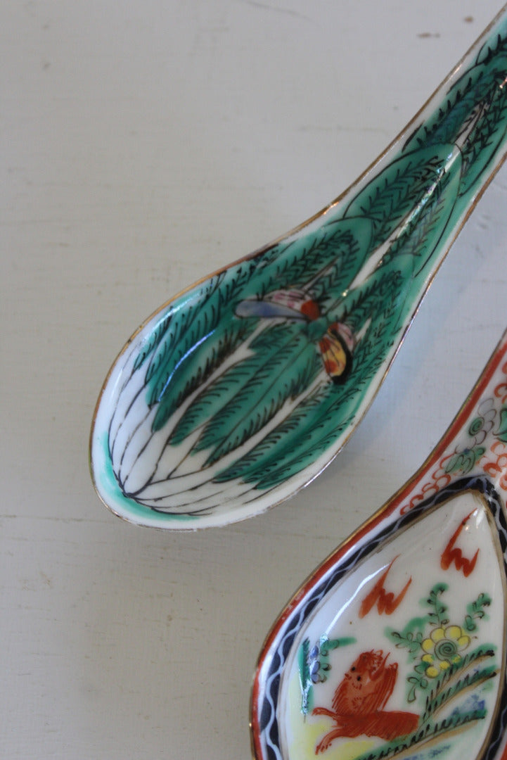 5 Vintage Oriental Soup Spoons - Kernow Furniture