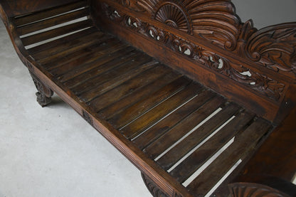 Anglo Indian Hard Wood Sofa - Kernow Furniture