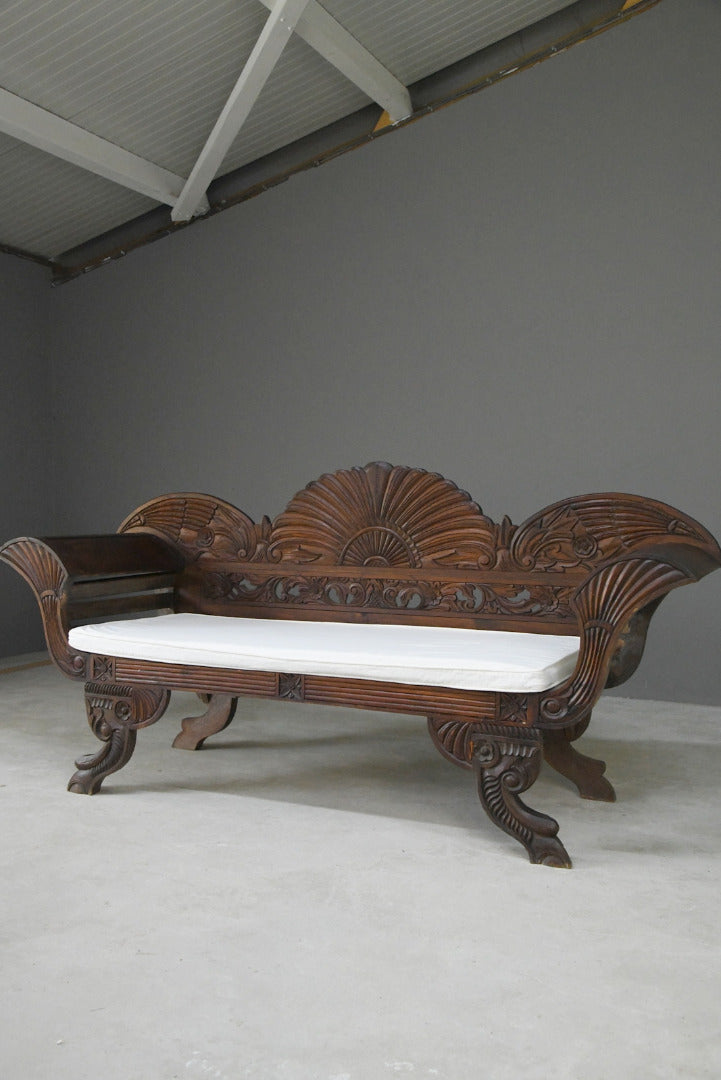 Anglo Indian Hard Wood Sofa - Kernow Furniture