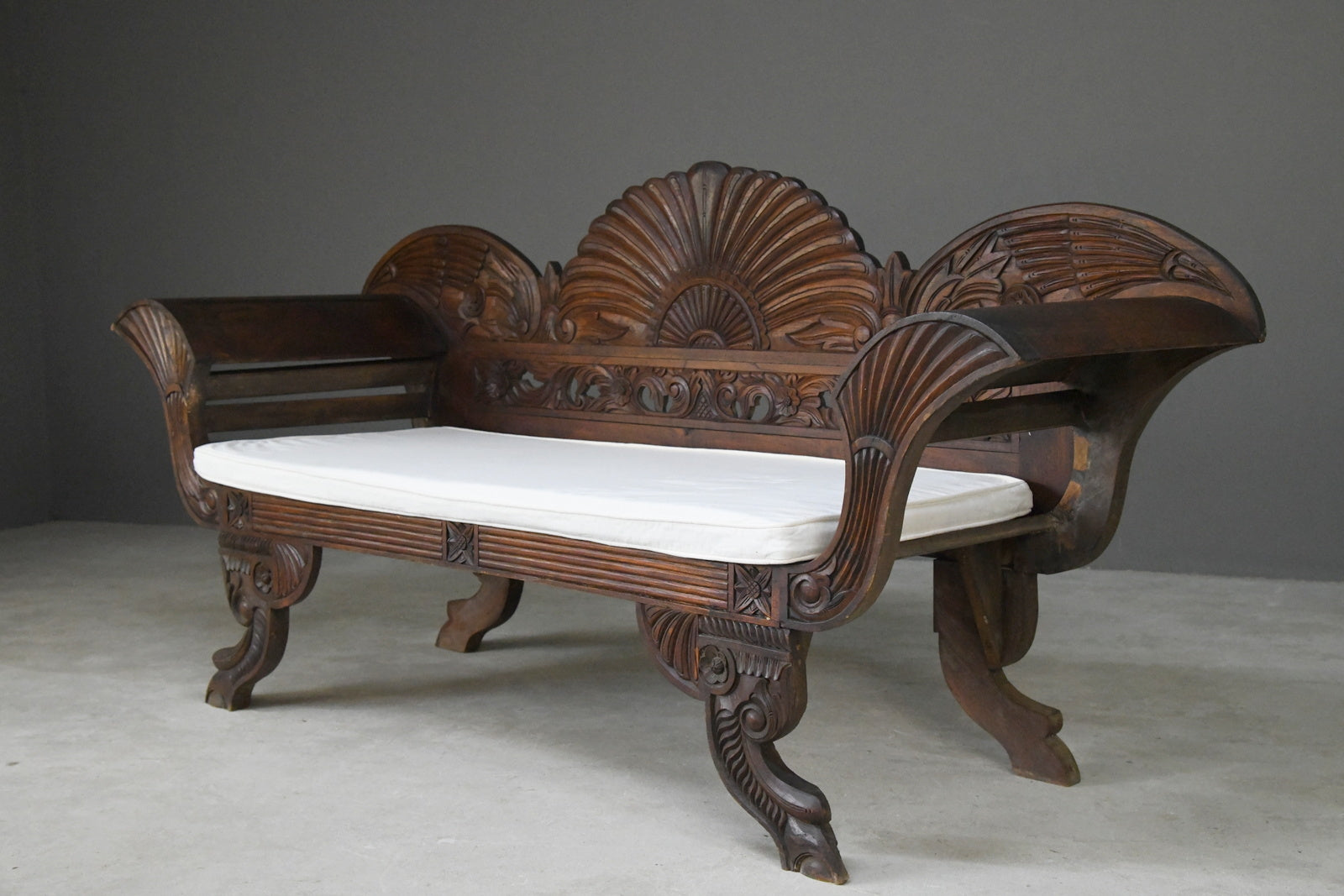 Anglo Indian Hard Wood Sofa - Kernow Furniture