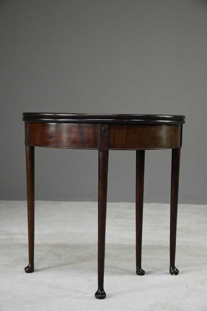 18th Century Demi Lune Tea Table - Kernow Furniture