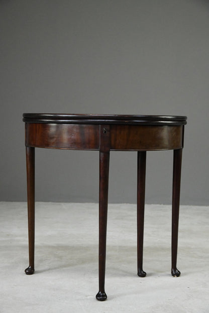 18th Century Demi Lune Tea Table - Kernow Furniture