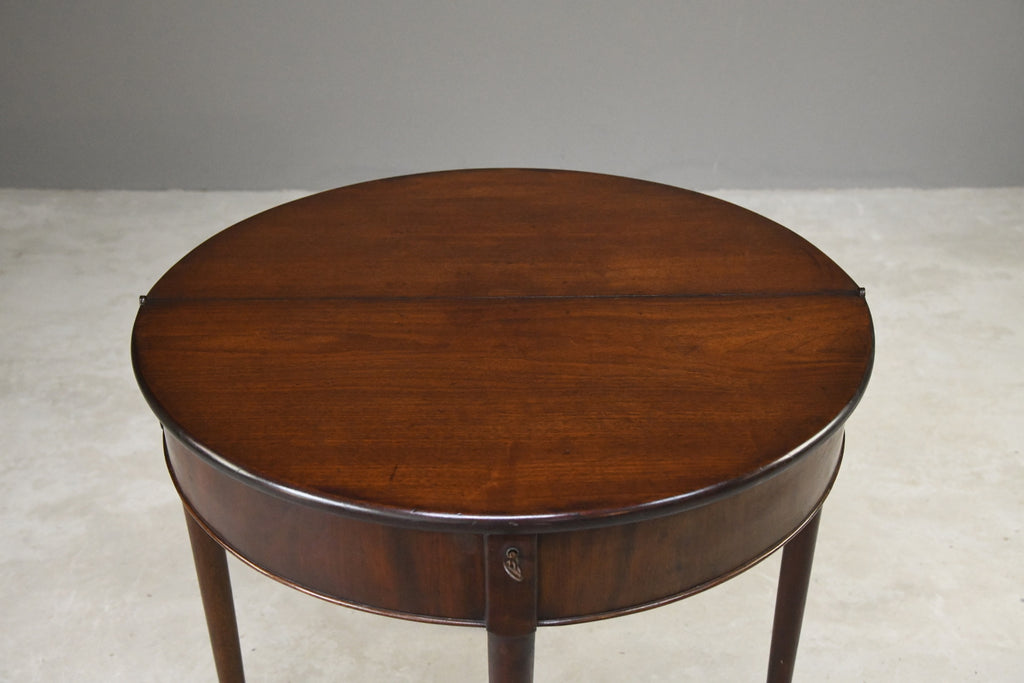 18th Century Demi Lune Tea Table - Kernow Furniture