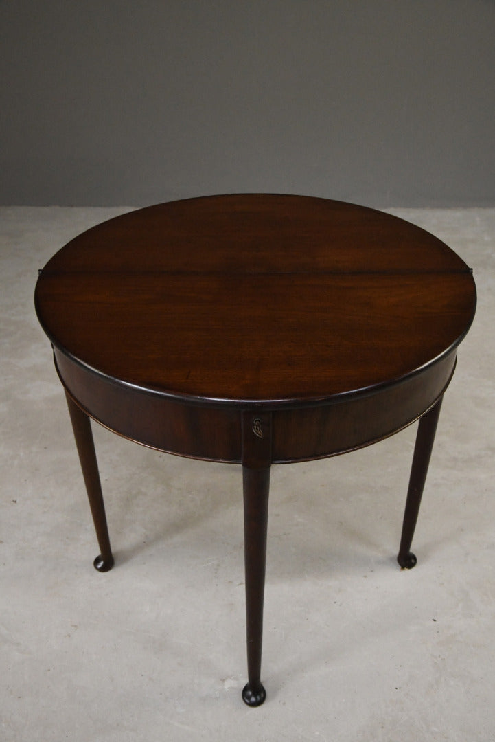 18th Century Demi Lune Tea Table - Kernow Furniture