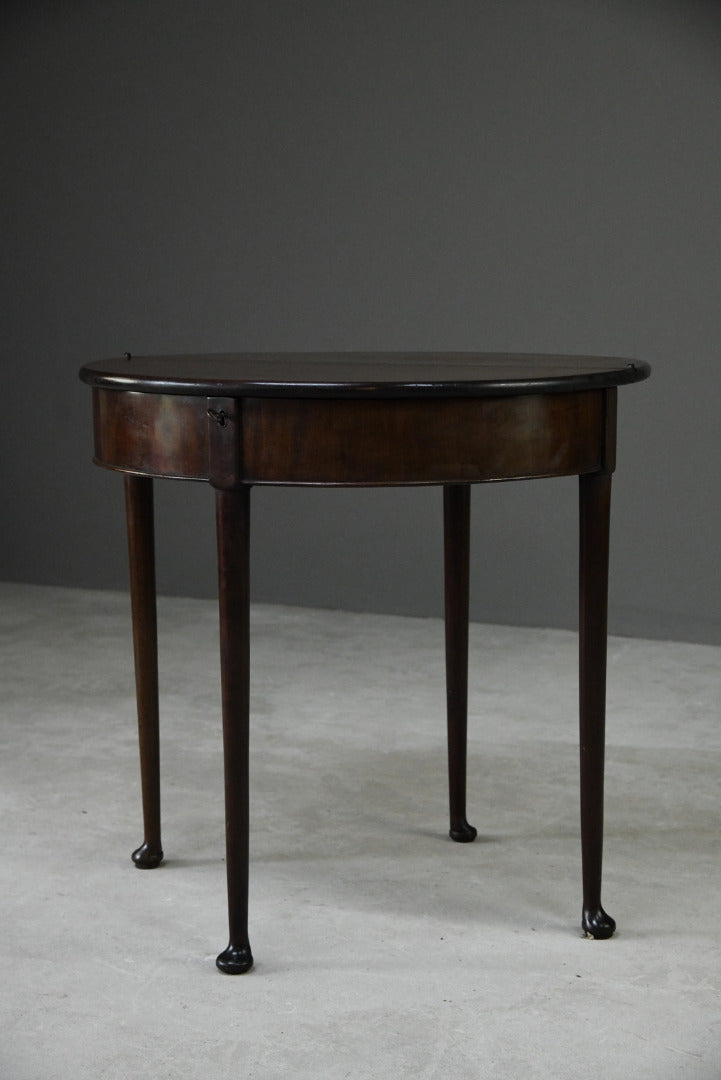 18th Century Demi Lune Tea Table - Kernow Furniture