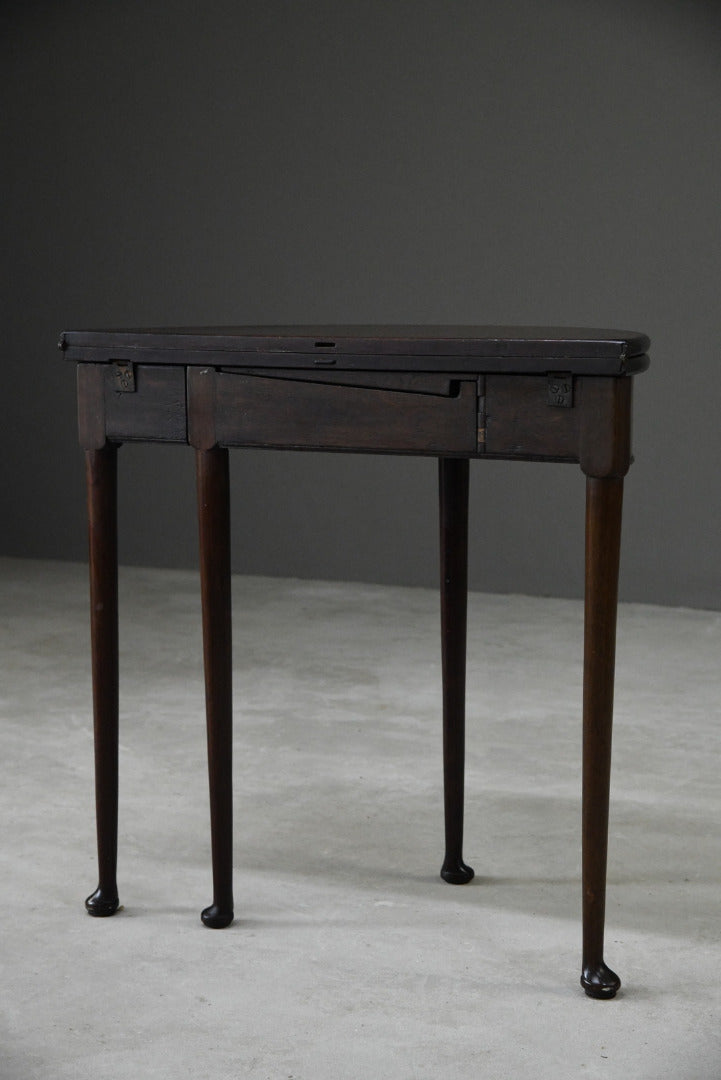 18th Century Demi Lune Tea Table - Kernow Furniture