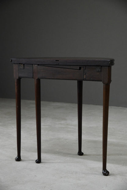 18th Century Demi Lune Tea Table - Kernow Furniture