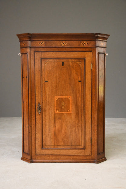 Antique Georgian Mahogany Corner Cupboard - Kernow Furniture