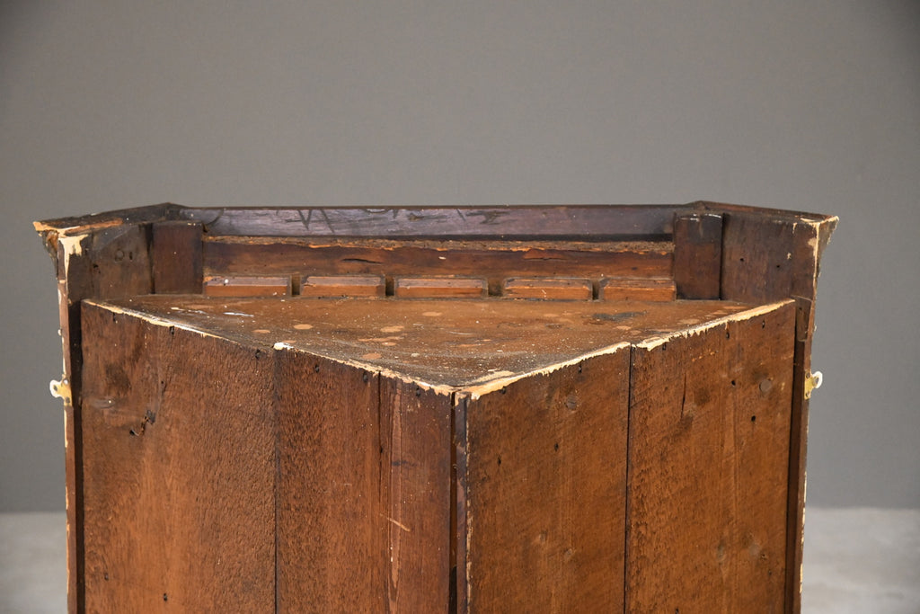 Antique Georgian Mahogany Corner Cupboard - Kernow Furniture