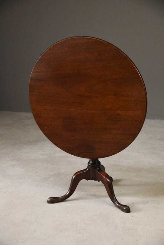 Georgian Mahogany Tilt Top Table - Kernow Furniture