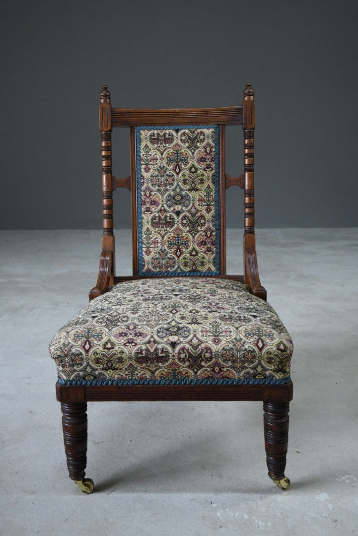 Antique Walnut Nursing Chair - Kernow Furniture