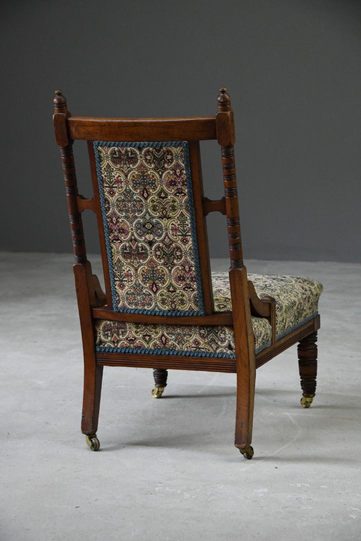 Antique Walnut Nursing Chair - Kernow Furniture