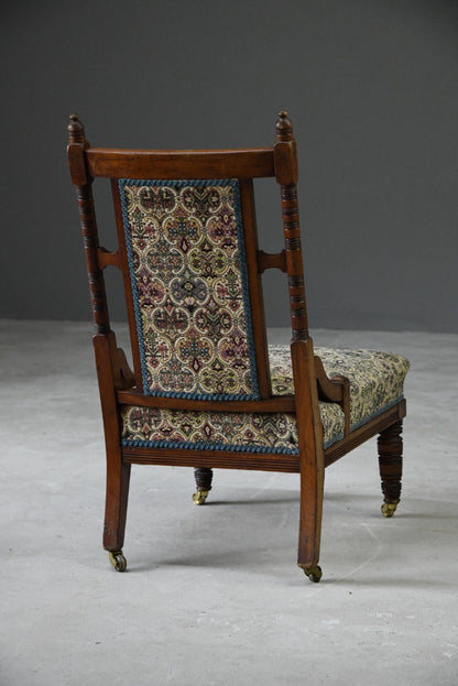 Antique Walnut Nursing Chair - Kernow Furniture