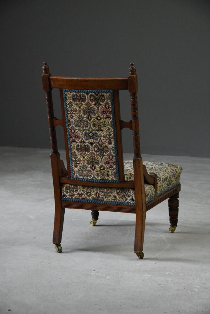 Antique Walnut Nursing Chair - Kernow Furniture