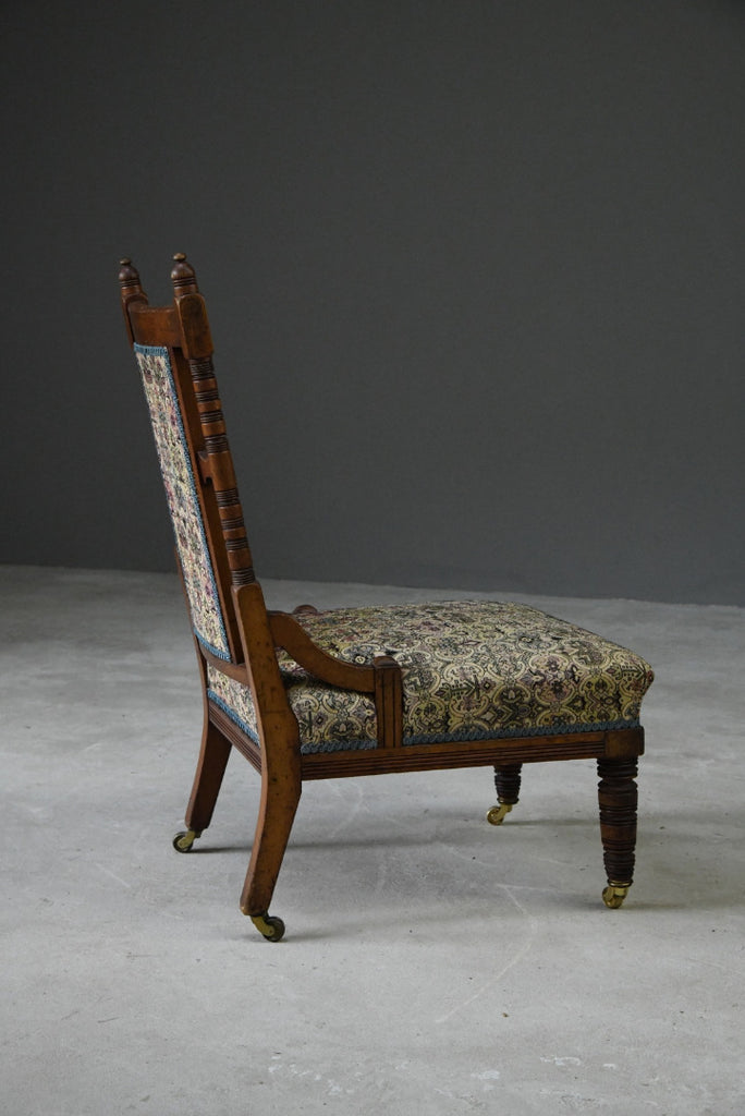 Antique Walnut Nursing Chair - Kernow Furniture