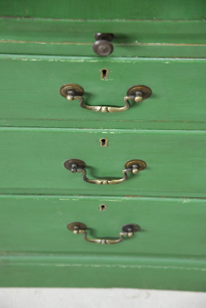 Pair Green Pedestal Side Tables Office - Kernow Furniture