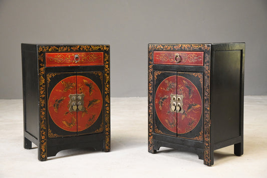 Pair Oriental Cabinets - Kernow Furniture