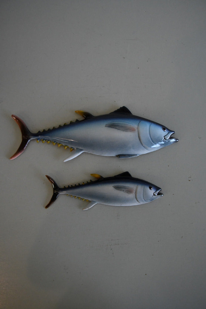 Pair Glazed Decorative Fish - Kernow Furniture