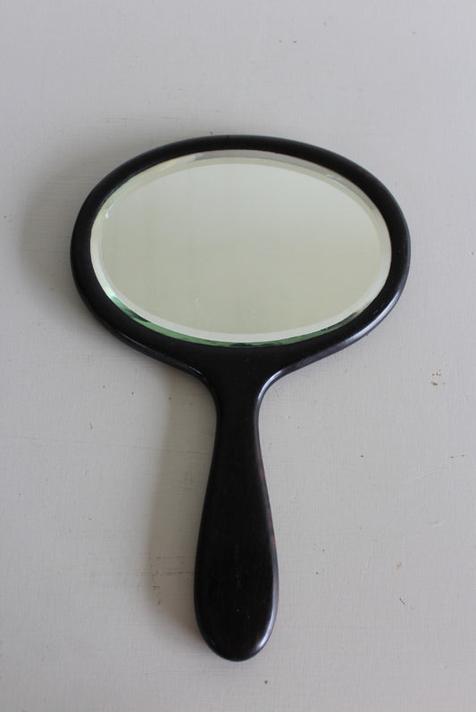 Vintage Ebony Hand Mirror - Kernow Furniture