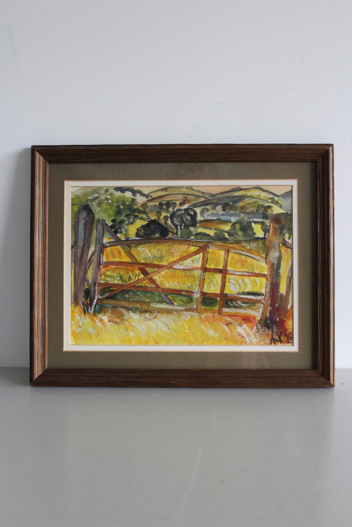 Rural Landscape Watercolour - Kernow Furniture