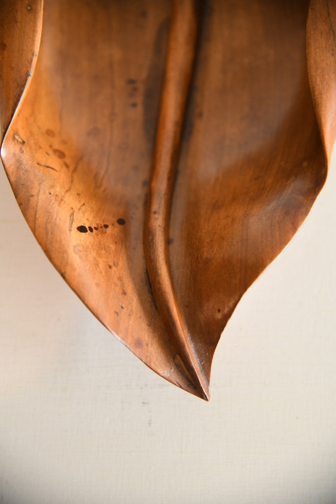 Spanish Carved Leaf Bowl - Kernow Furniture