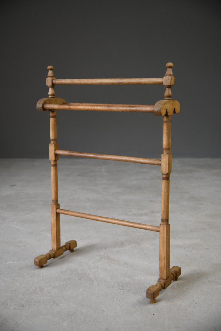 Beech Freestanding Towel Rail - Kernow Furniture