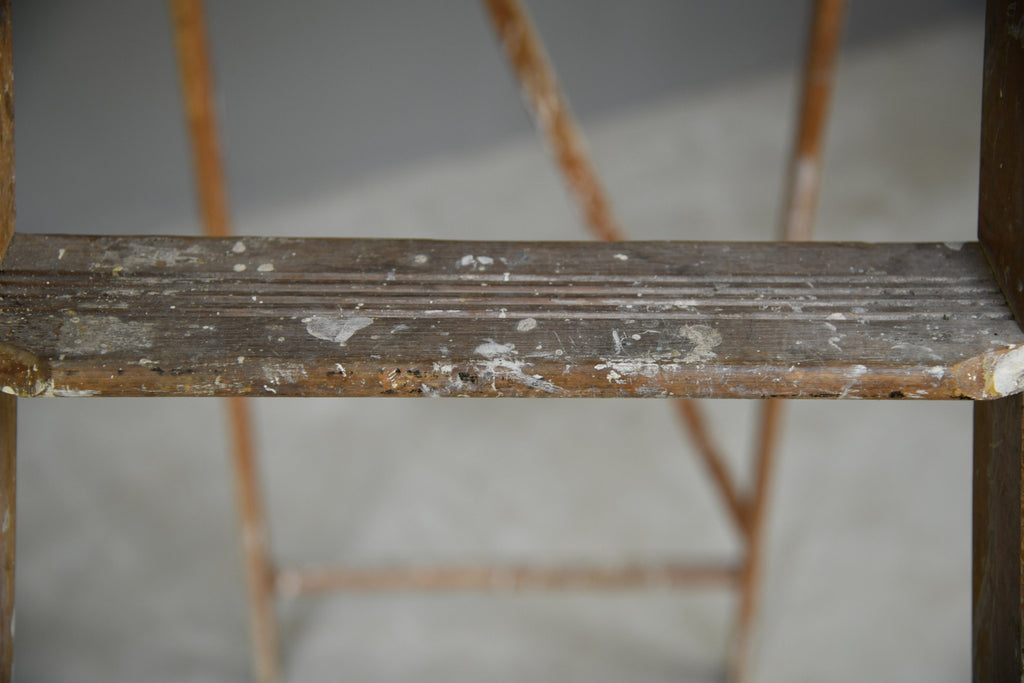 Vintage Folding Wooden Ladder - Kernow Furniture