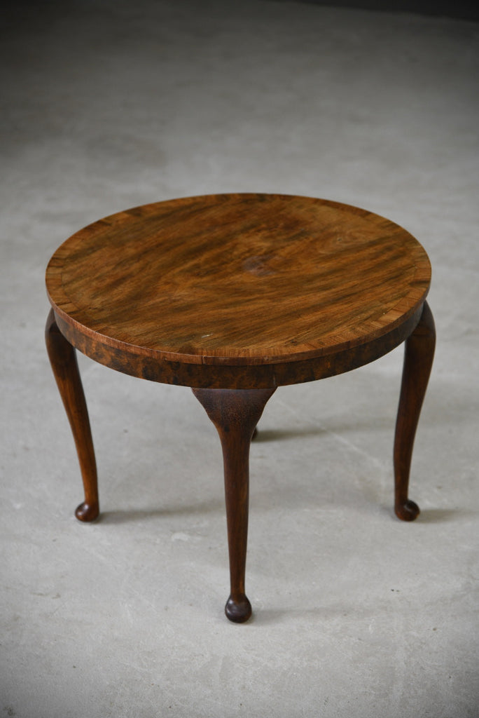 Walnut Veneer Round Coffee Table - Kernow Furniture