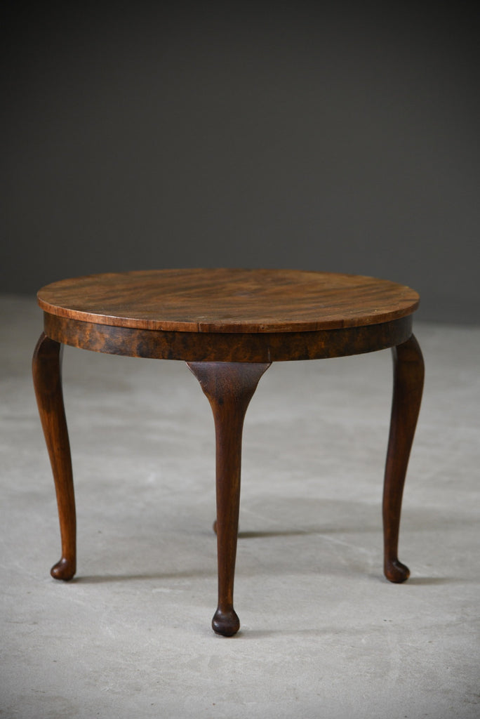 Walnut Veneer Round Coffee Table - Kernow Furniture