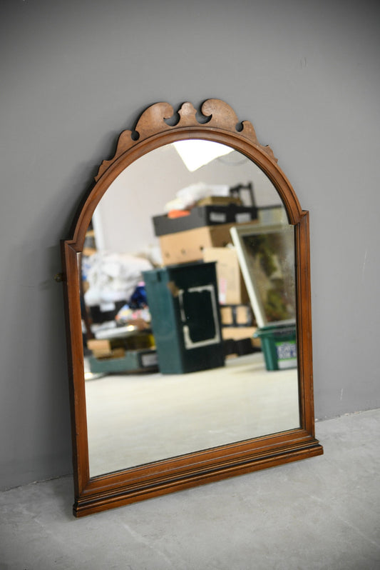 Early 20th Century Walnut Wall Mirror - Kernow Furniture