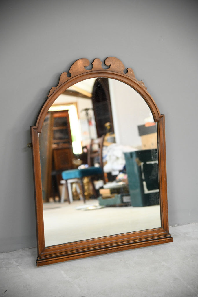 Early 20th Century Walnut Wall Mirror - Kernow Furniture