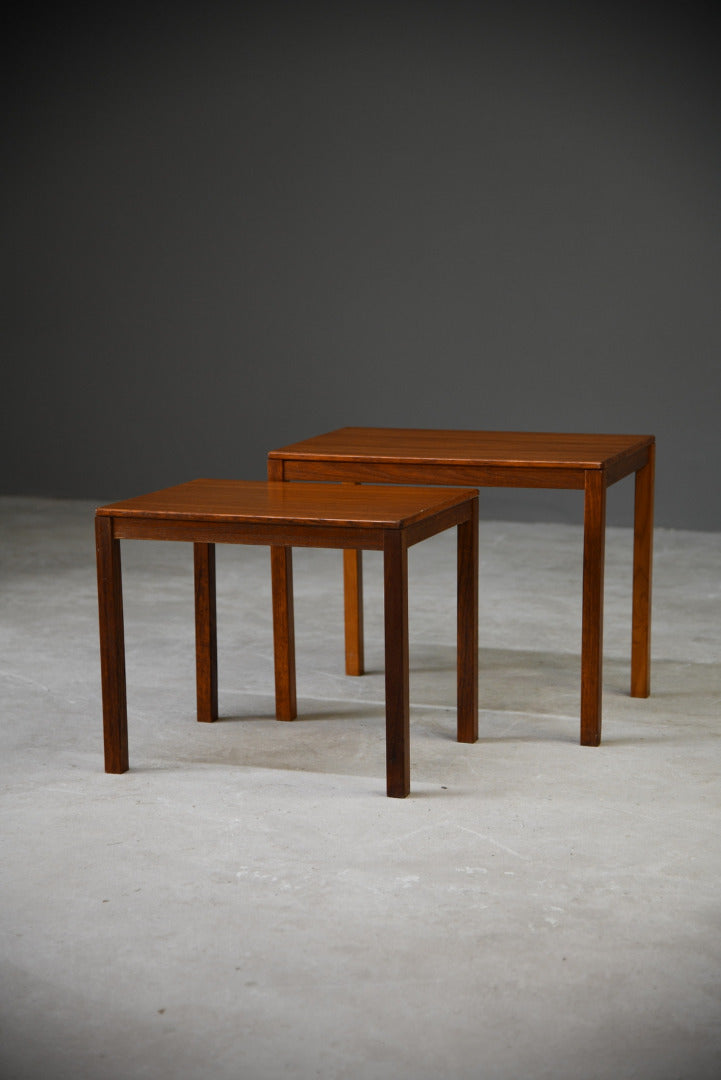 Pair Retro Teak Tables - Kernow Furniture