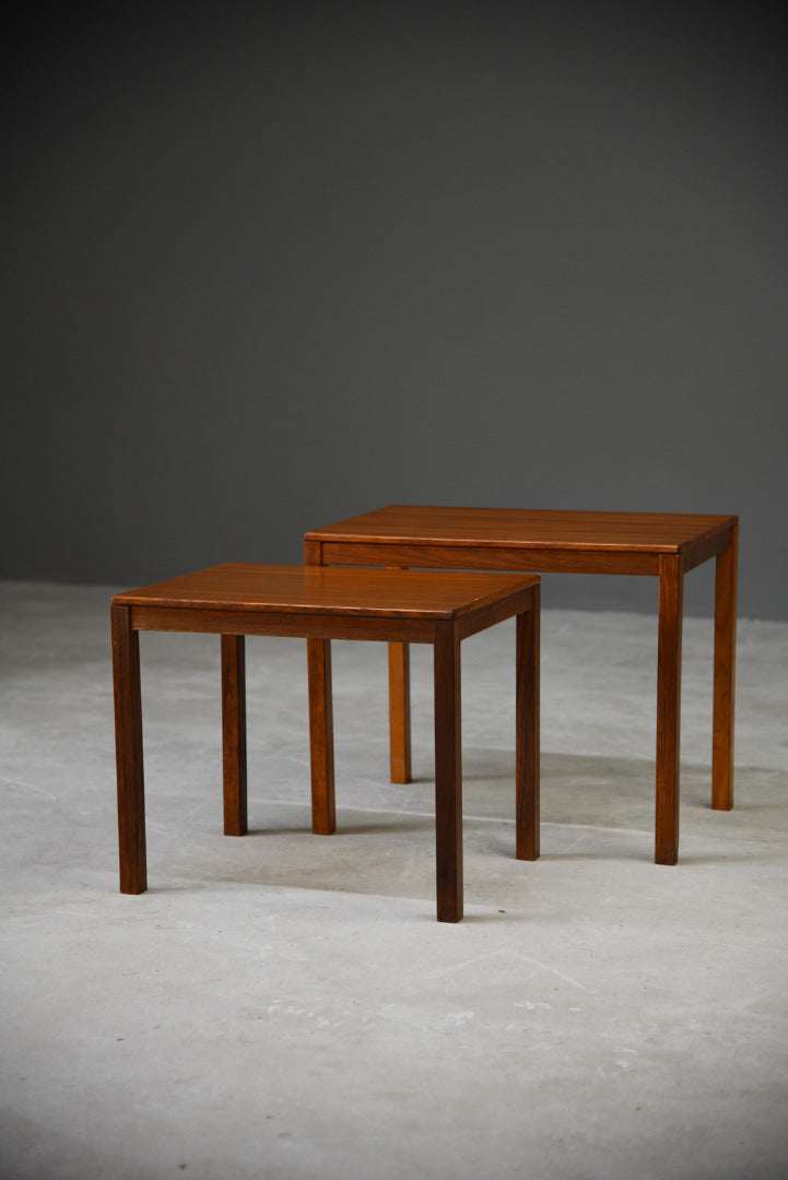 Pair Retro Teak Tables - Kernow Furniture