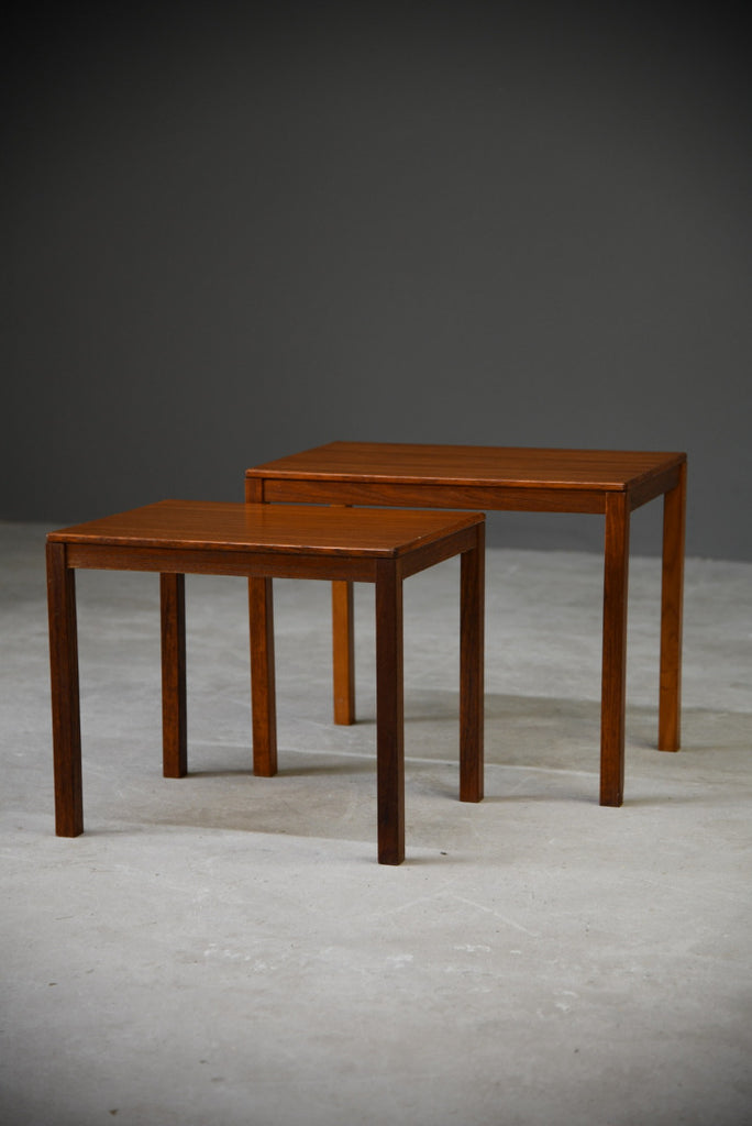 Pair Retro Teak Tables - Kernow Furniture