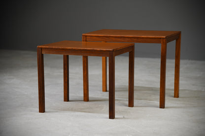 Pair Retro Teak Tables - Kernow Furniture