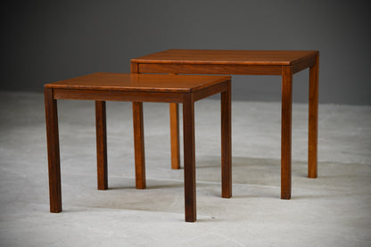 Pair Retro Teak Tables - Kernow Furniture