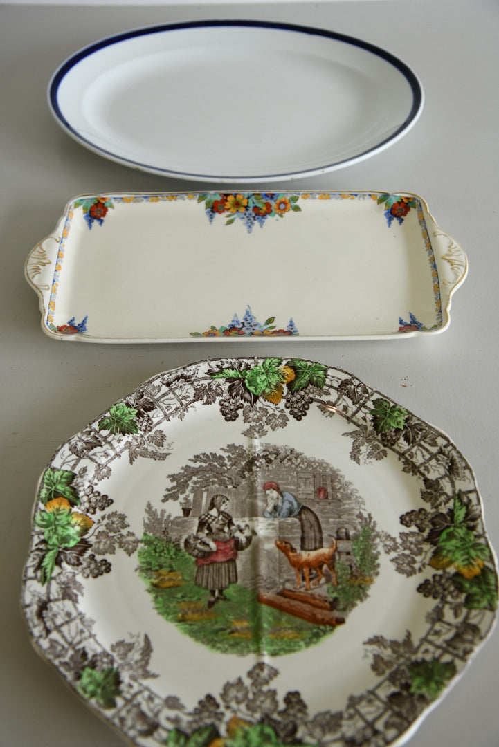 Vintage Serving Plates - Kernow Furniture