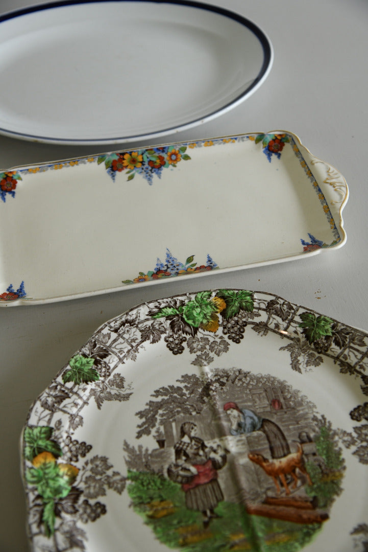 Vintage Serving Plates - Kernow Furniture