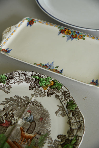 Vintage Serving Plates - Kernow Furniture